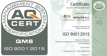 CERTIFICAZIONI METALTOR